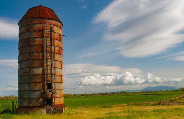 silo in a field