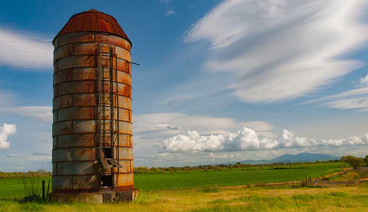 silo in a field