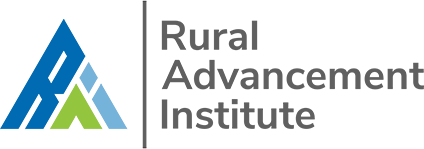 Logo displaying "RAI" in a triangle shape on the left with "Rural Advancement Institute" on the right.