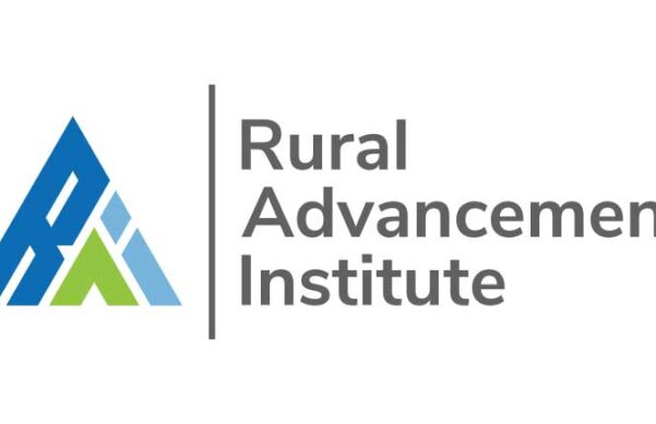 tri-colored graphic of an A-shaped mountain, next to the words "Rural Advancement Institute"