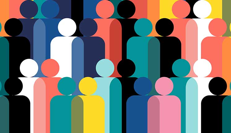 paper cutouts of people
