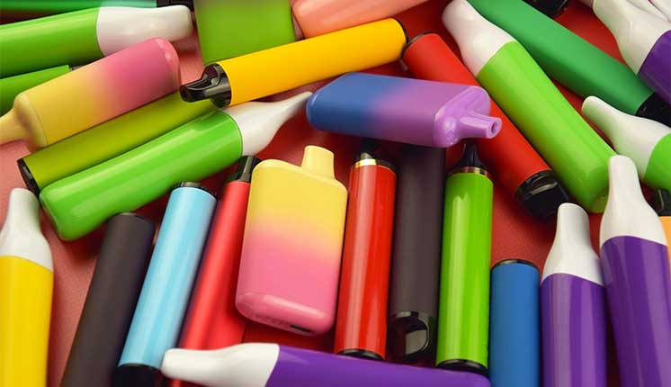 pile of empty vape containers